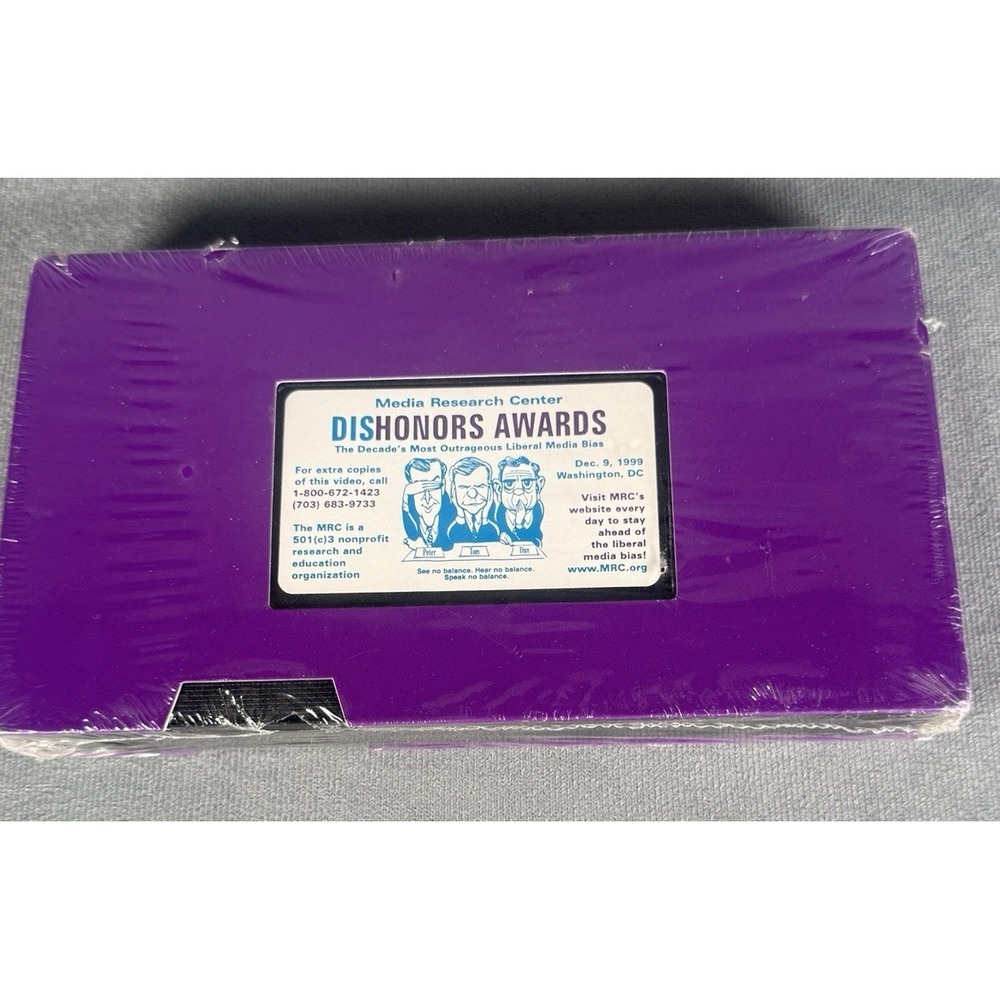 DISHONERS AWARDS Media Research Center 1990s most Liberal Bias News VHS‎ Sealed